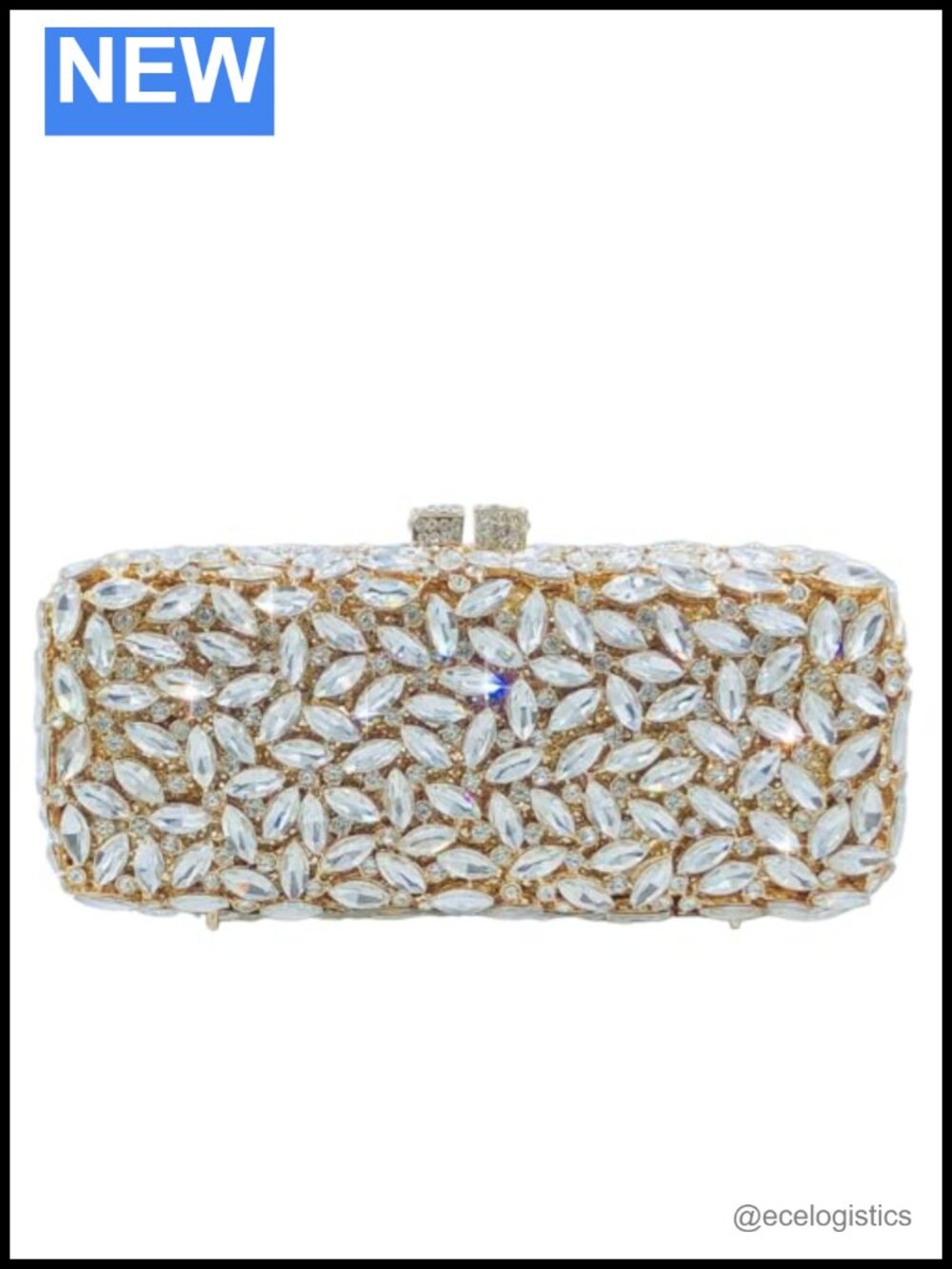 Crystal Rhinestone Clutch Box Handbag Evening Party Prom Wedding Purse Mini